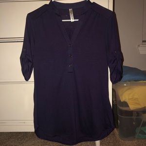 Purple half sleeve blouse